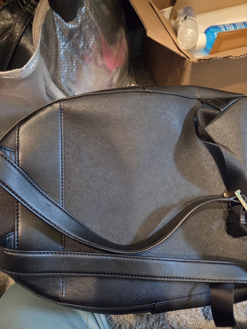 Michael Kors Black Saffiano Leather Backpack
